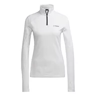 Bluzy damskie - adidas Bluza damska, biały, XL - miniaturka - grafika 1