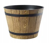 Donice - Donica imitacja drewna okrągła duża MADERA 40cm - miniaturka - grafika 1