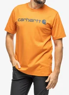 Koszulki męskie - Koszulka męska Carhartt Core Logo T-Shirt S/S - marmalade heather - miniaturka - grafika 1