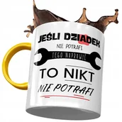 Gadżety dla niej i dla niego - Kubek Żółty dla Dziadka na Dzień Dziadka Prezent z Nadrukiem ze Zdjęciem + Opakowanie na prezent (wzór 03) - miniaturka - grafika 1