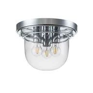 Lampy sufitowe - Whistling plafon szklany transparentny chrom IP44 QZ-WHISTLING-F-PC Quoizel - miniaturka - grafika 1