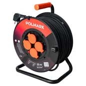 Przedłużacze i rozgałęźniki - Przedłużacz bębnowy IP44 H05VV-F 50 m Polmark - miniaturka - grafika 1