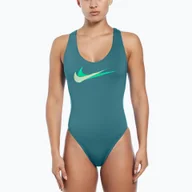 Stroje kąpielowe - Strój pływacki jednoczęściowy damski Nike Multi Logo Crossback - miniaturka - grafika 1