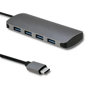 Kable komputerowe i do monitorów - Qoltec Adapter USB typ C męski 4x USB 3.0 żeński DC converter + EKSPRESOWA 24H (50379) - miniaturka - grafika 1