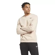 Bluzy męskie - Reebok Męska bluza z logo po lewej stronie klatki piersiowej, miękka ecru, XS, Miękki ecru, XS - miniaturka - grafika 1