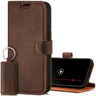 Etui i futerały do telefonów - SURAZO Etui na telefon komórkowy Apple iPhone 14 Pro, skórzane etui ochronne z klapką z prawdziwej skóry [magnes, przegródka na karty, ochrona RFID, funkcja stojaka] etui z klapką z klapką - miniaturka - grafika 1
