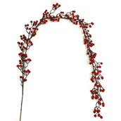 Ozdoby bożonarodzeniowe - Gałązka SASKA GARDEN Girlanda z owoców czerwonej jarzębiny 160 cm - miniaturka - grafika 1