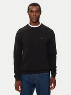 Swetry męskie - Tommy Hilfiger Sweter Essential MW0MW36347 Czarny Regular Fit - miniaturka - grafika 1