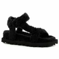 Klapki i japonki damskie - Sandały damskie z futerkiem CARINII - Carinii - miniaturka - grafika 1
