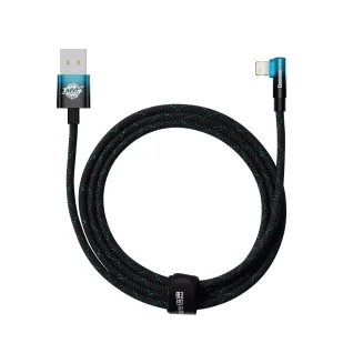 Baseus MVP 2 Elbow kątowy kabel przewód z bocznym wtykiem USB / Lightning 2m 2.4A niebieski (CAVP000121) - Kable komputerowe i do monitorów - miniaturka - grafika 3