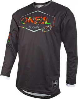 Koszulki rowerowe - O''neal O''Neal Mahalo Koszulka rowerowa z zamkiem błyskawicznym Lush Mężczyźni, black/multi L 2020 Koszulki MTB i Downhill 0003-004 - grafika 1