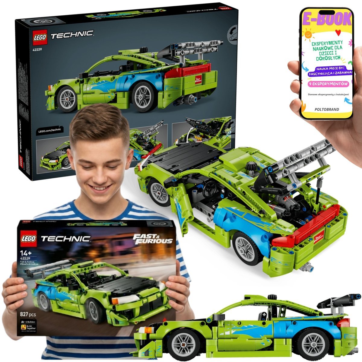 LEGO Technic Mitsubishi Eclipse Fast and Furious Auto (42229) + E-BOOK