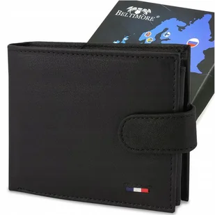 Portfel Męski Skórzany Elegancki RFID Klasyczny Duży Poziomy Czarny - Portfele - miniaturka - grafika 1