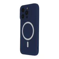Etui i futerały do telefonów - Etui TECTO SHIELD Silicon Soft Mag do Apple iPhone 14 Pro Ciemno-niebieski - miniaturka - grafika 1