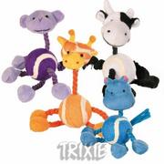 Zabawki dla psów - Trixie Zabawka Sznur Z Piłką Tenisową 16Cm - miniaturka - grafika 1