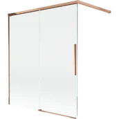 Parawany nawannowe - Mexen Rox parawan nawannowy 2-skrzydłowy rozsuwany 140 x 150 cm, transparent, różowe złoto - 8C9-140-003-60-00 - miniaturka - grafika 1