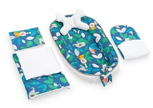 Tutumi, Kokon do wózka, Materac, Poduszki, Kocyk, Jungle Blue, 5w1, zestaw - Akcesoria do wózków - miniaturka - grafika 1