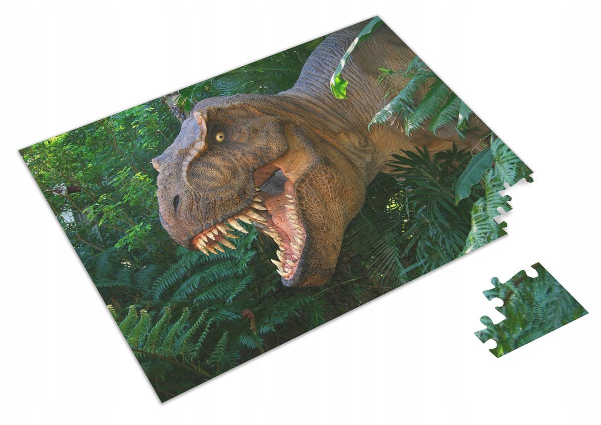Puzzle Dinozaur Dinozaury Dino Welociraptor + Imię pudełko A3 252 el.