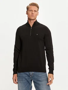 Calvin Klein Sweter K10K113748 Czarny Slim Fit - Swetry męskie - miniaturka - grafika 1