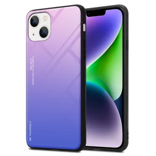 Pokrowiec Do Apple iPhone 14 Etui w RÓŻOWO - NIEBIESKI TPU Obudowa Case Cover Plecki Ochronny Cadorabo - Etui i futerały do telefonów - miniaturka - grafika 1