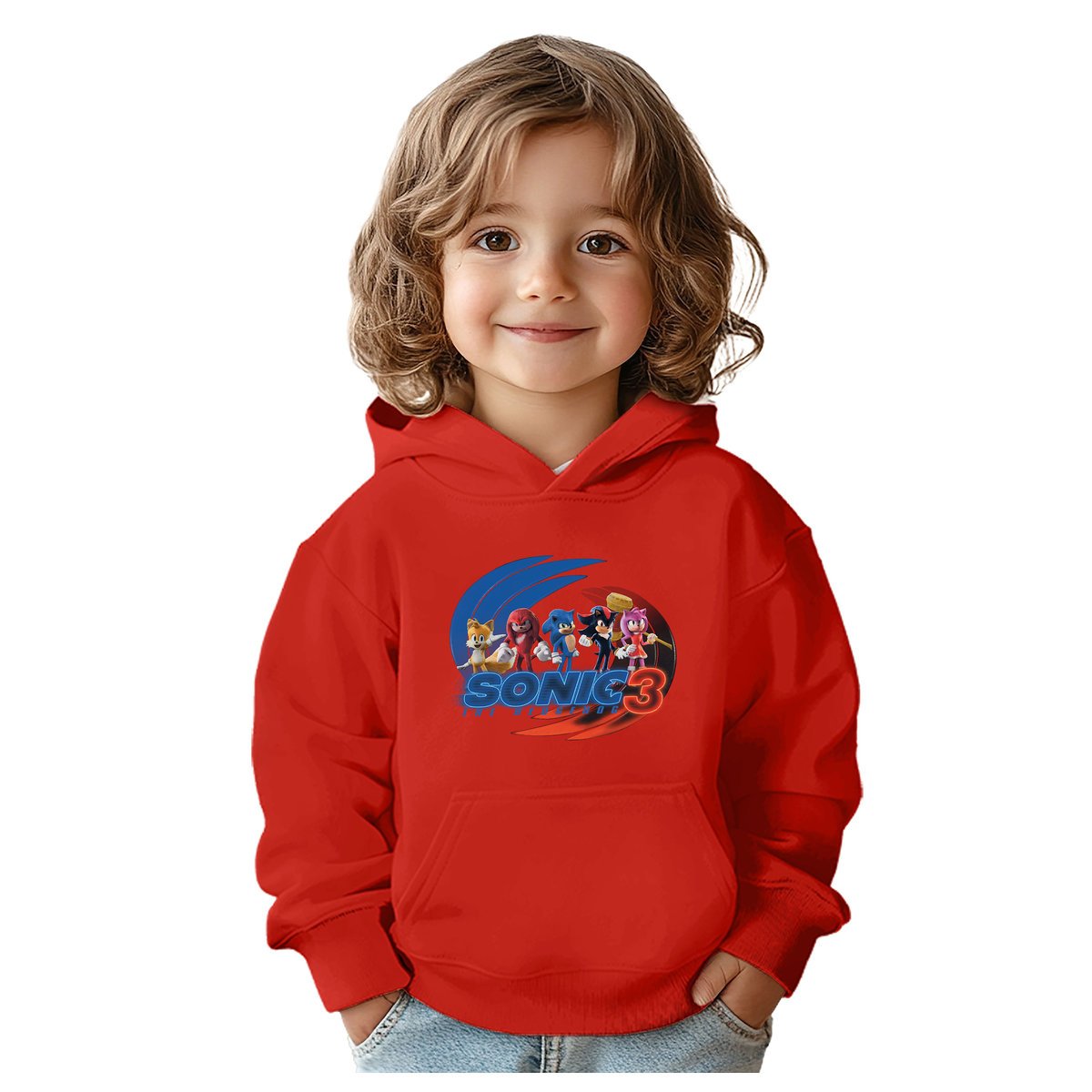 BLUZA DZIECIĘCA SONIC 3 134-140 Z KAPTUREM BAWEŁNIANA JAKOŚĆ