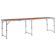 Meble turystyczne - Składany stolik turystyczny, aluminiowy, 240x60 cm - miniaturka - grafika 1