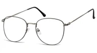 Okulary korekcyjne, oprawki, szkła - Oprawki okulary Pilotki zerówki korekcyjne 924D czarno-grafitowe - miniaturka - grafika 1