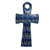 Ozdoby bożonarodzeniowe - Ceramiczny krzyż wiszący Ceramika Bolesławiec - miniaturka - grafika 1