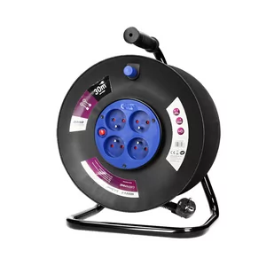 Orno Przedłużacz bębnowy 4 gniazda 2P+Z kabel PVC H05VV-F 3x1,5mm2 długość 30m termik przesłony torów prądowych OR-AE-13153/30M - Przedłużacze i rozgałęźniki - miniaturka - grafika 1