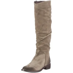 Buffalo London 111573 LONG 5 SUEDE BLACK 01, kozaki damskie, szary - Grau Stone 01-37 EU - Kozaki damskie - miniaturka - grafika 1
