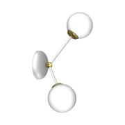 Lampy ścienne - Milagro Kinkiet JOY WHITE GOLD 2xE14 MLP7462 - miniaturka - grafika 1
