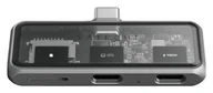 Adaptery i przejściówki - Satechi Mobile XR USB-C 3.2 USB-C 1x USB-C 100W PD 1x USB-C DP 1.4 4K@60Hz 1x czytnik kart micro SD UHS-I 33MB/s space gray ST-HXRSDM - miniaturka - grafika 1