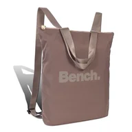 Plecaki - Bench szaro-brązowy plecak nylon plecak miejski sklep damski 30x40x13 plecak damski D2ORI303V - miniaturka - grafika 1