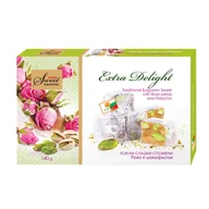 Cukierki - Lokum - tradycyjny bułgarski przysmak z Pistacjami i Różą 140G - miniaturka - grafika 1