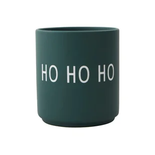 Ciemnozielony porcelanowy kubek Design Letters Favourite Ho Ho Ho - Kubki - miniaturka - grafika 1