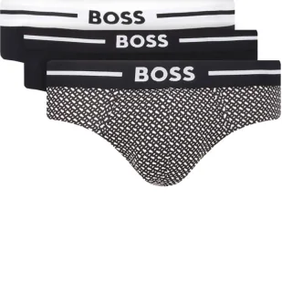 BOSS BLACK Slipy 3-pack HipBr 3P Bold Design - Majtki męskie - miniaturka - grafika 1