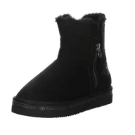 Botki damskie - TOM TAILOR Damskie botki 6390320005, czarne, 40 EU, czarny, 40 EU - miniaturka - grafika 1