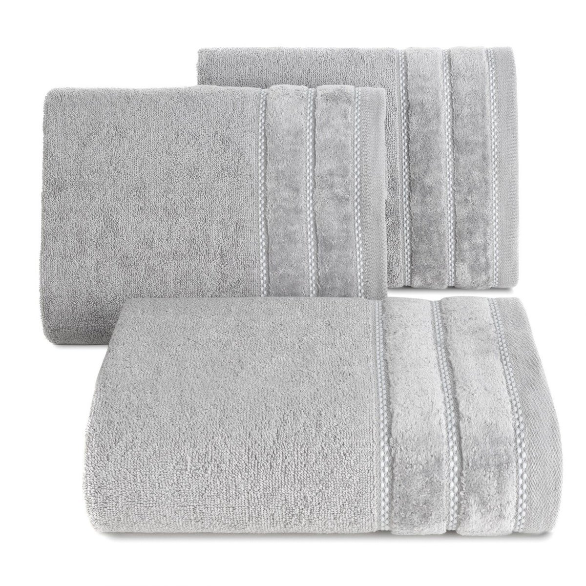 Ręcznik Dona 50x90 cm stalowy bawełna frotte