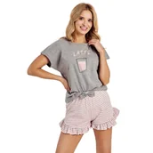 Piżamy damskie - Piżama damska Taro Frankie popiel S - miniaturka - grafika 1