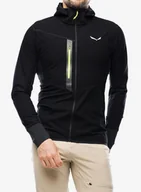 Kurtki męskie - Kurtka softshell Salewa Agner DST/DRY Full Zip Hoody - black - miniaturka - grafika 1