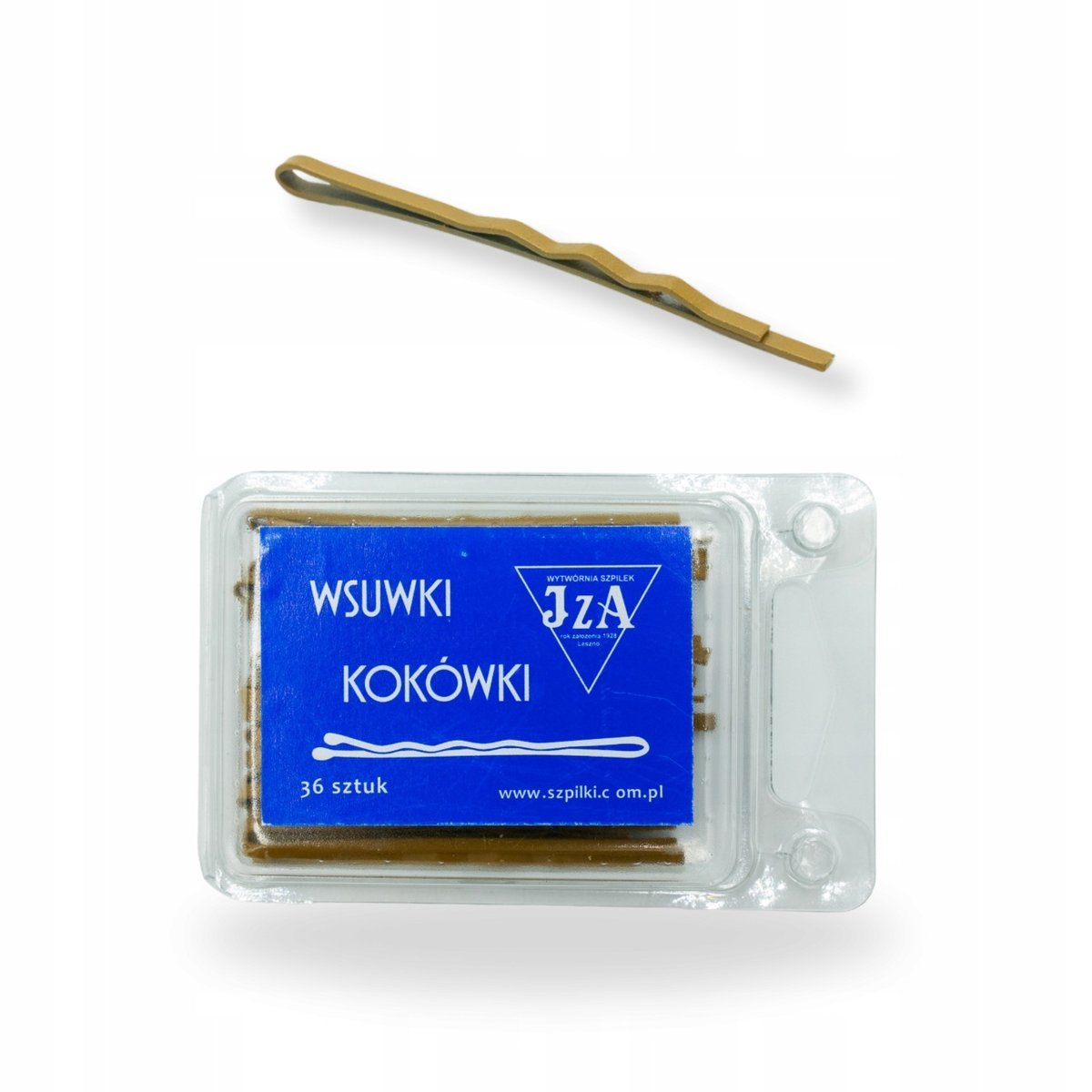 Wsuwki do włosów IZA złote matowe mocne 6 cm 36 SZTUK