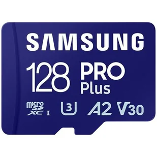 Karta pamięci Samsung Micro SDXC PRO Plus 128GB UHS-I U3 (180R/130W + SD adapter (MB-MD128SA/EU) - Karty pamięci - miniaturka - grafika 1