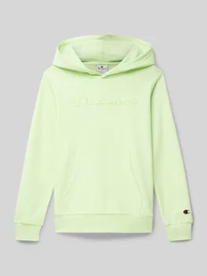 Bluza z kapturem z wyhaftowanym logo - Bluzy dla dziewczynek - miniaturka - grafika 1