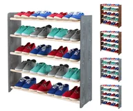 Szafki na buty - 5-półkowy regał na obuwie RBS /szer.90 cm/ Szary-Biel / Wamar-Sosenka - miniaturka - grafika 1