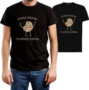 T-SHIRT MĘSKI DLA EMERYTA PREZENT EMERYT NADRUKIEM KOSZULKA CZARNA R-L A31 - Koszulki męskie - miniaturka - grafika 1