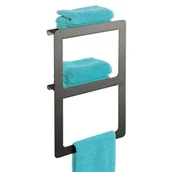 Wieszaki łazienkowe - Wenko Uchwyt na ręczniki DUO MONTELLA kolor antracytowy B07PG3M6LW - miniaturka - grafika 1