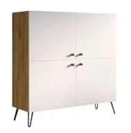 Komody - Industrialna komoda z metalowymi nogami dąb craft + biały C4-F50 - miniaturka - grafika 1