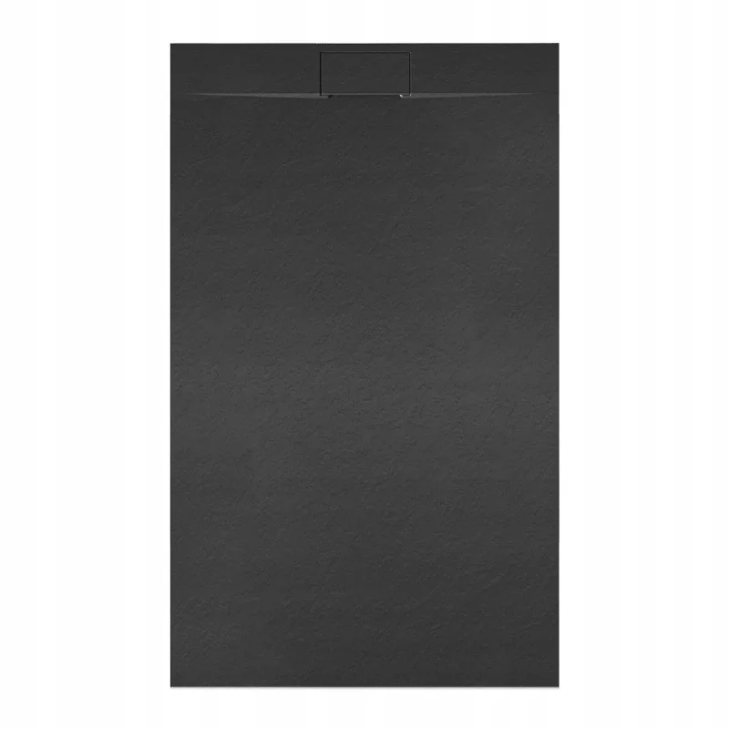 BRODZIK PRYSZNICOWY STRUKTURA KAMIENIA PROSTOKĄTNY MIKO CZARNY 100x90 CM