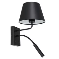Lampy ścienne - Luminex Arden 3482 kinkiet lampa ścienna 2x8W+60W G9+E27 czarny/biały - miniaturka - grafika 1