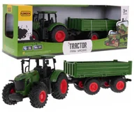 Pojazdy elektryczne dla dzieci - COIL Zestaw traktor z przyczepą duży pojazd skala 1:24 zielony - miniaturka - grafika 1